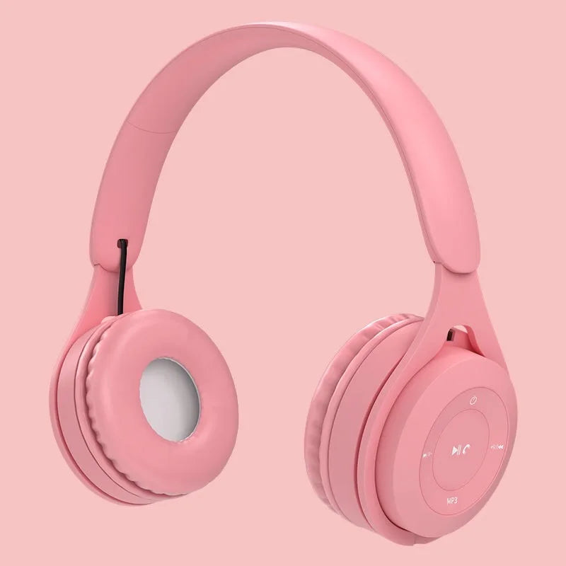 Fones de ouvido Bluetooth Macaron para crianças