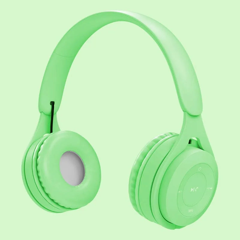 Fones de ouvido Bluetooth Macaron para crianças