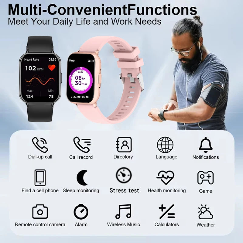 SmartWatch Modo deportivo Frecuencia cardíaca Llamada Bluetooth